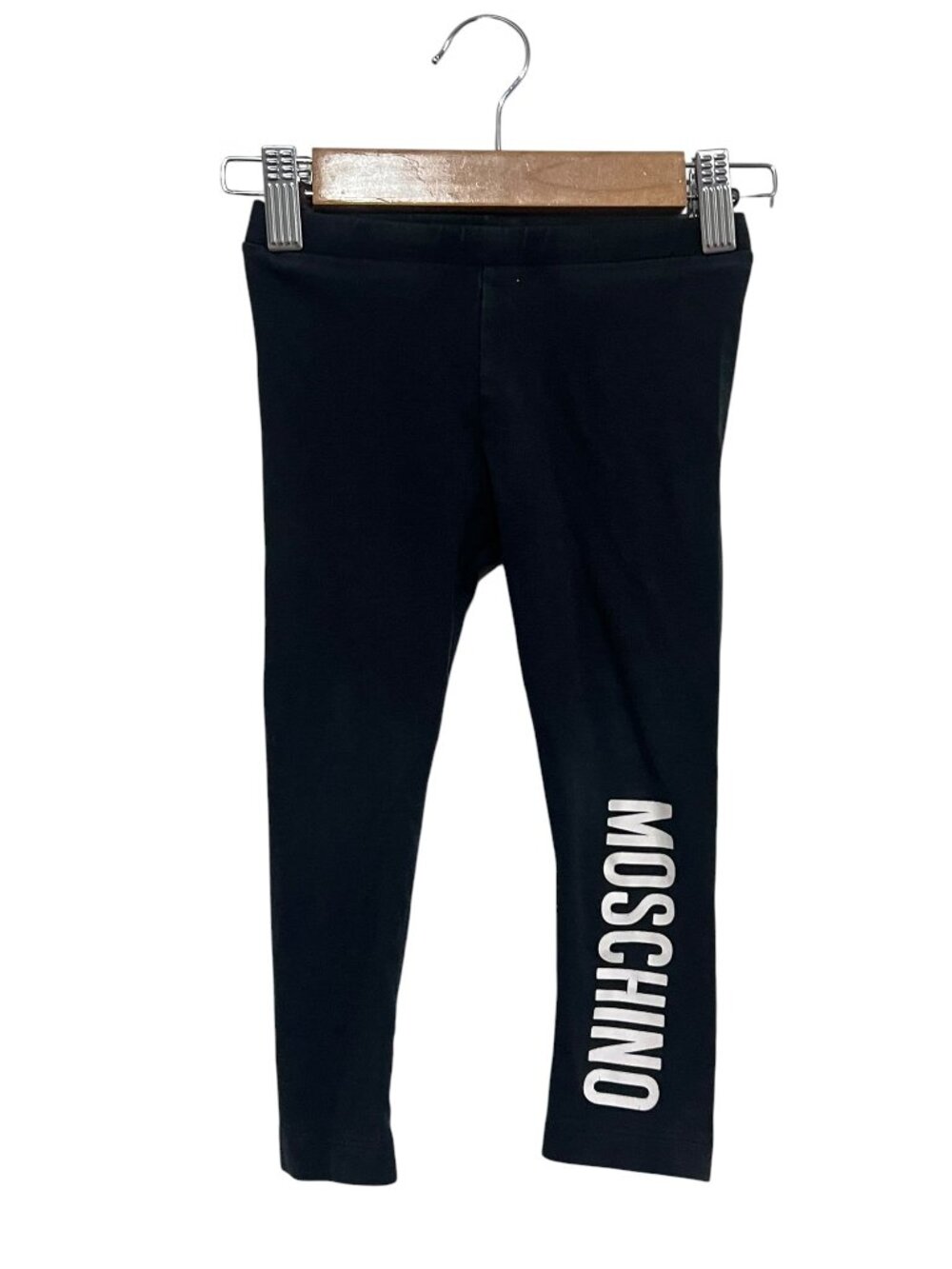 Moschino Black Leggings with White Logo